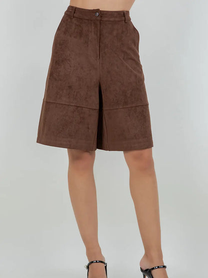 Bermuda Suede Shorts