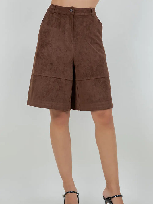 Bermuda Suede Shorts