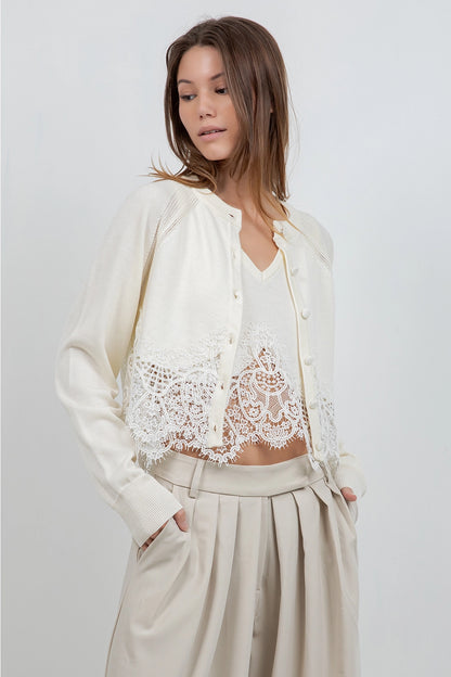 Lace Edge Cardigan