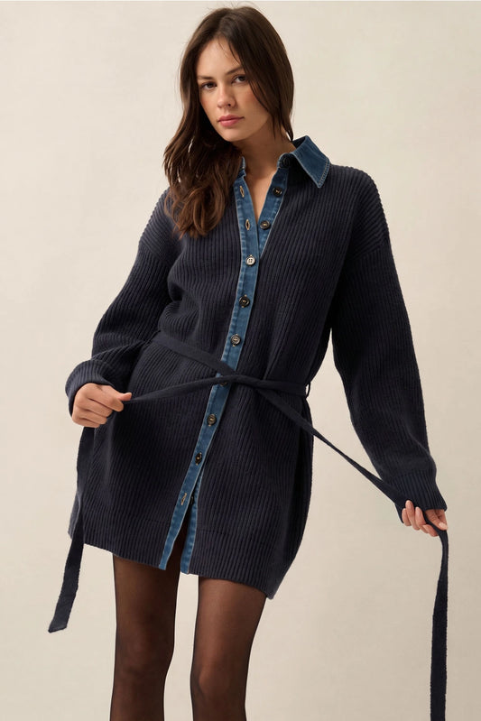 Dane Knit Belted Mini Dress