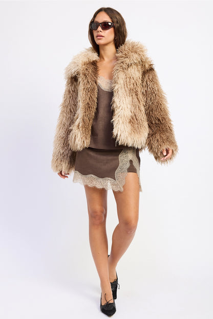 Wild Glam Faux Fur Coat