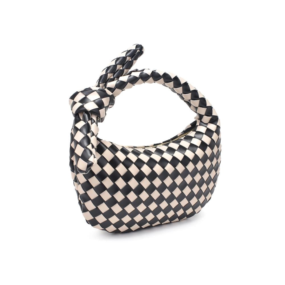 Lizbeth Woven Knot Clutch - Check