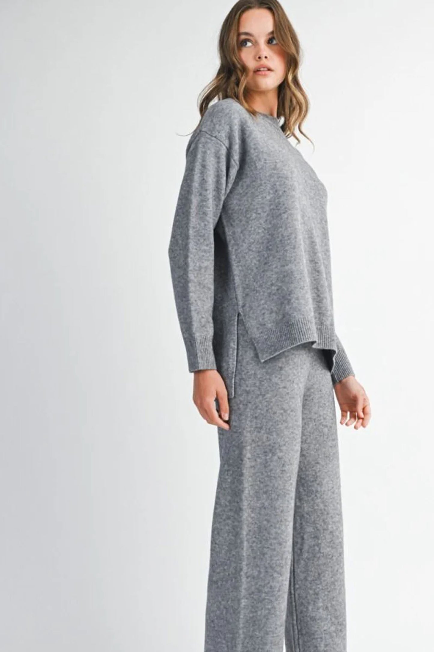 Darcey Knit Set - Charcoal