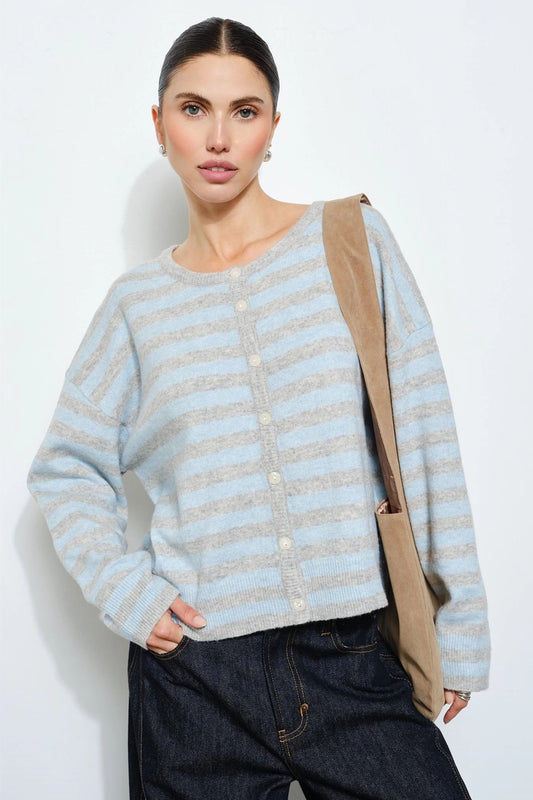 Dayton Striped Cardigan