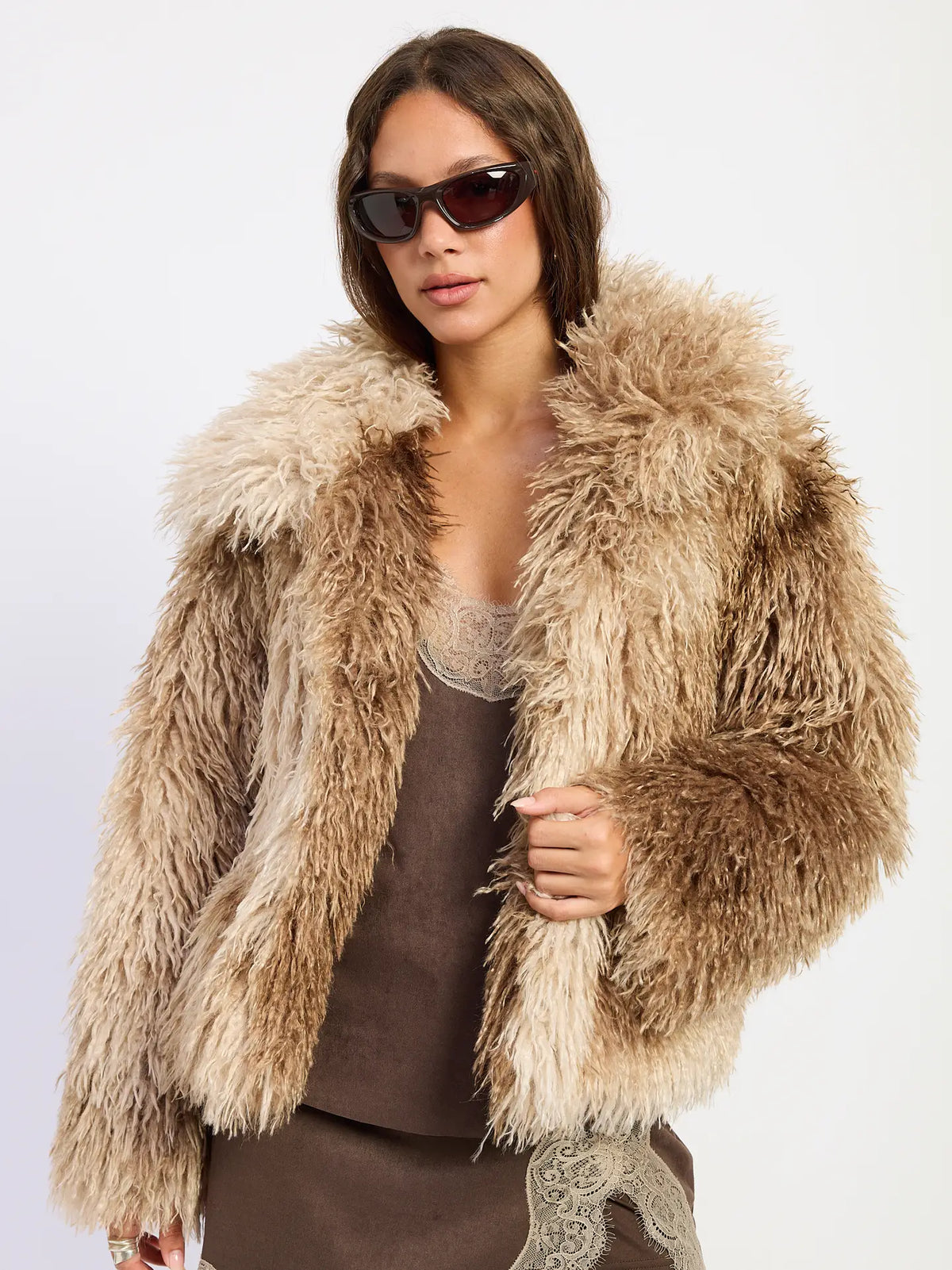 Wild Glam Faux Fur Coat