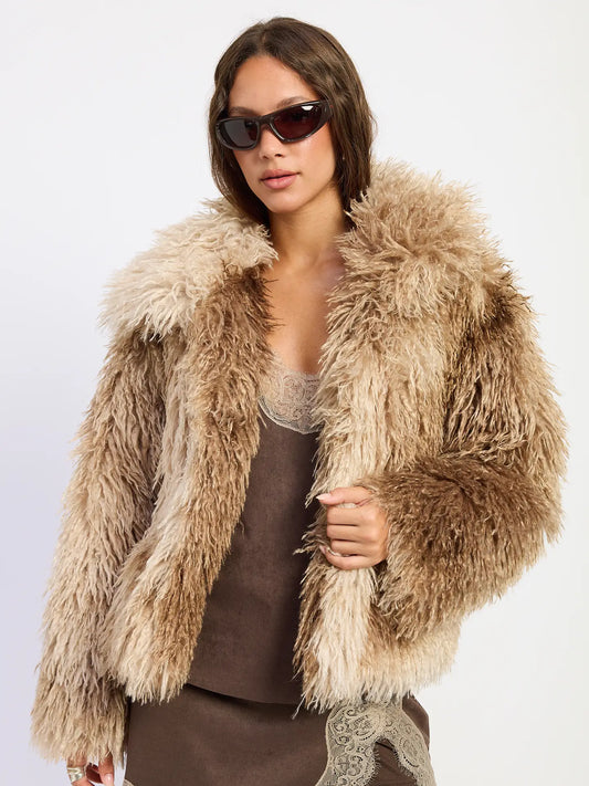 Wild Glam Faux Fur Coat