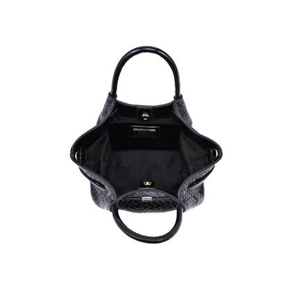 Selena Woven Crossbody - Black