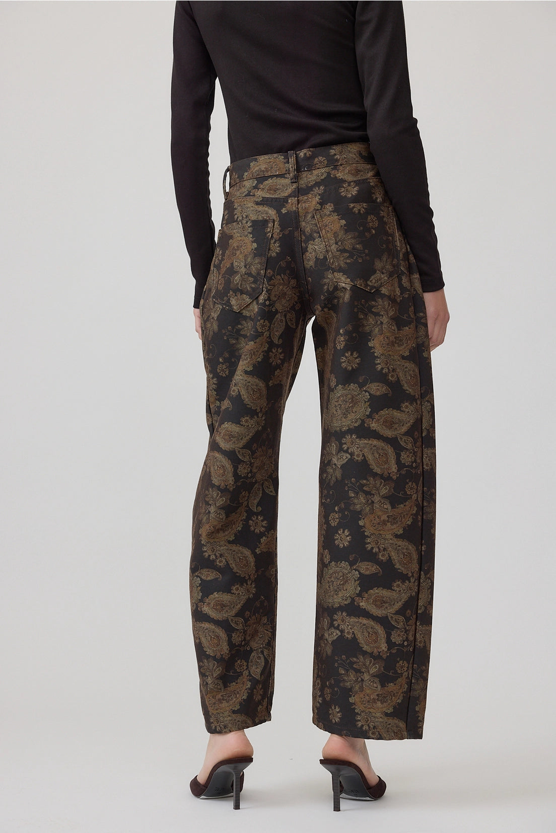 Dark Floral High Rise Pant