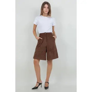 Bermuda Suede Shorts