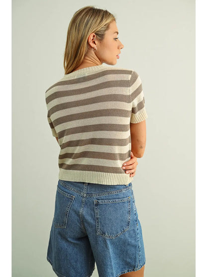 Striped Knit Top