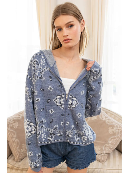 Pine Knit Hoodie Cardigan