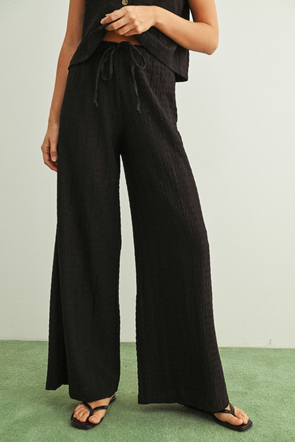 Crinkle Elastic Band Pant