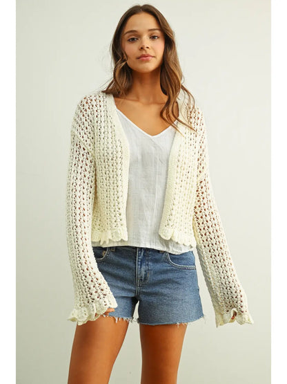 Kendra Ruffled Cardigan