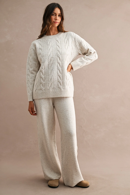Elliot Cable Knit Pant Set
