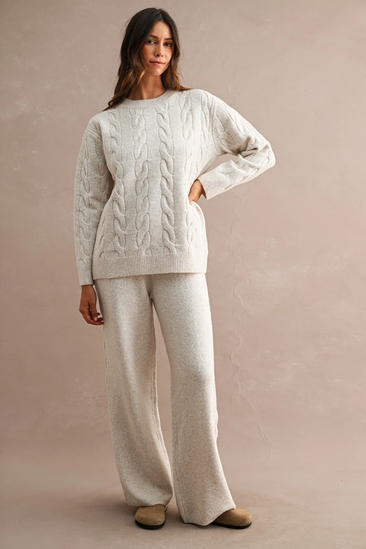 Elliot Cable Knit Pant Set