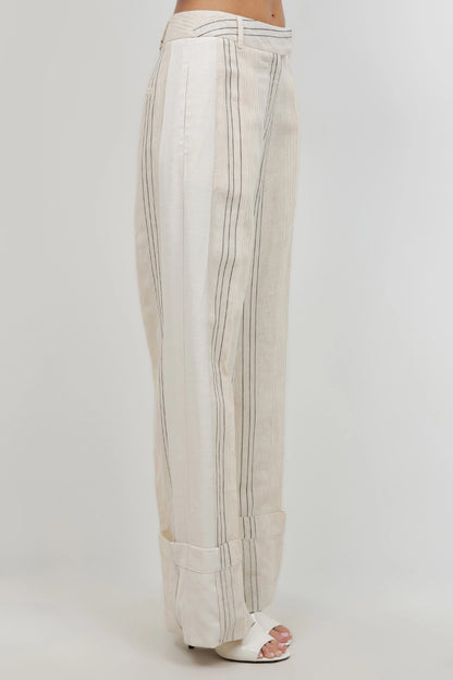 Vivvy Linen Cuff Trouser