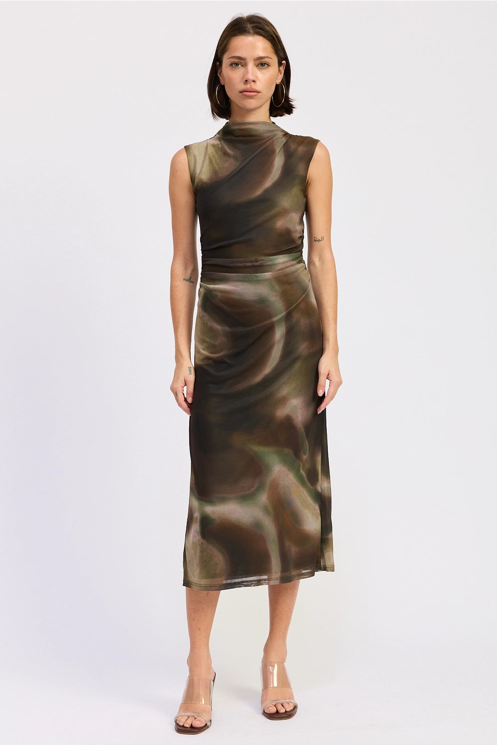 Jada Mesh Midi Dress