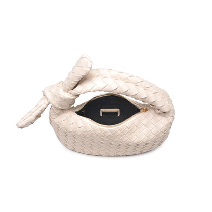 Lizbeth Woven Knot Clutch - Oatmilk