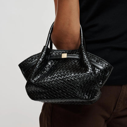 Selena Woven Crossbody - Black