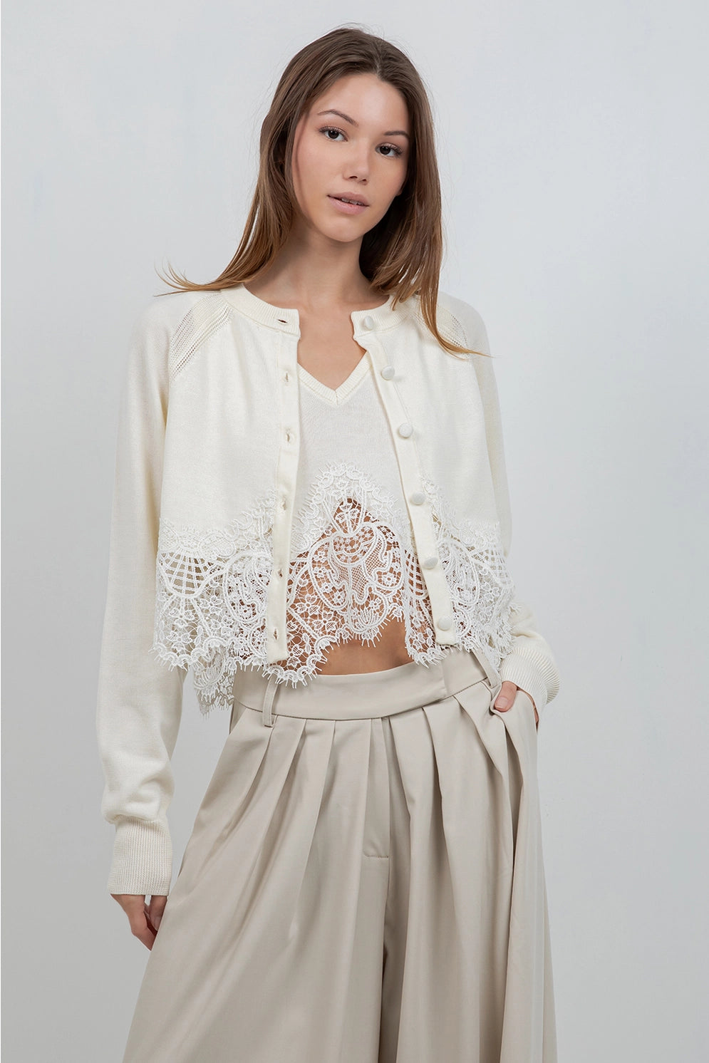 Lace Edge Cardigan