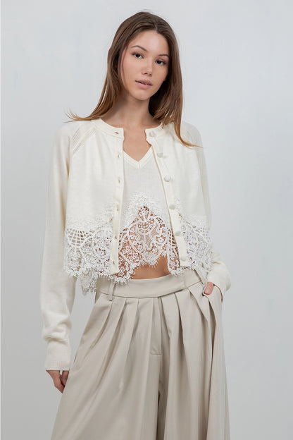Lace Edge Cardigan