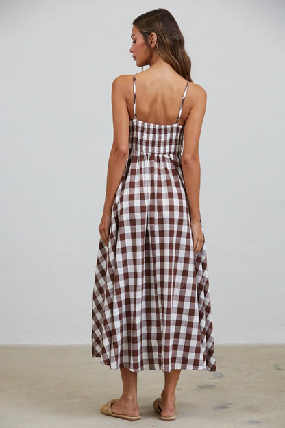 Misha Check Tie Dress
