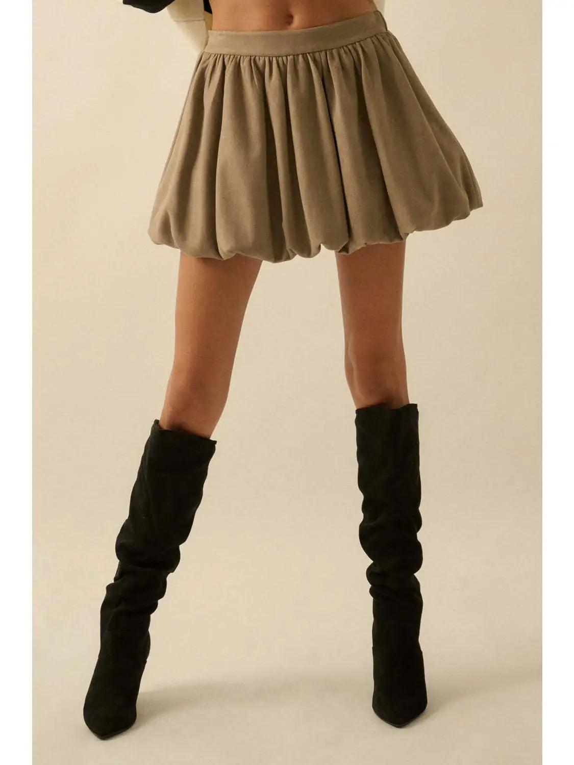 Sindee Suede Bubble Skirt