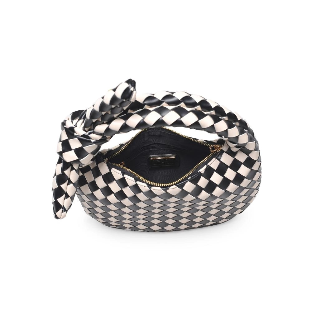 Lizbeth Woven Knot Clutch - Check