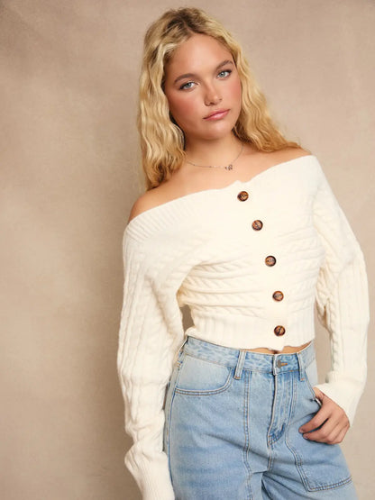 Off-Shoulder Sweater Top