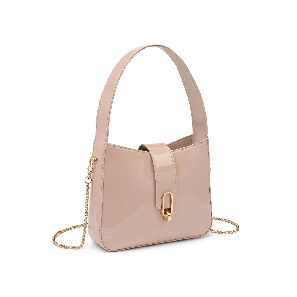 Paige Patent Bag - Natural