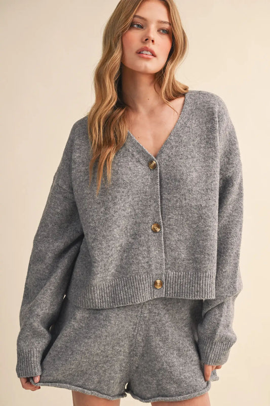Maiya Cardigan and Shorts Set