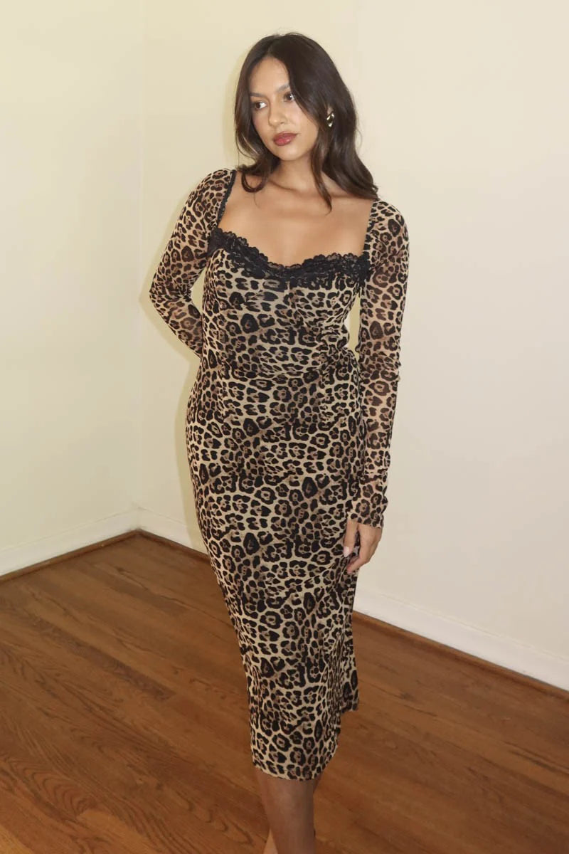 Londyn Leopard Print Dress