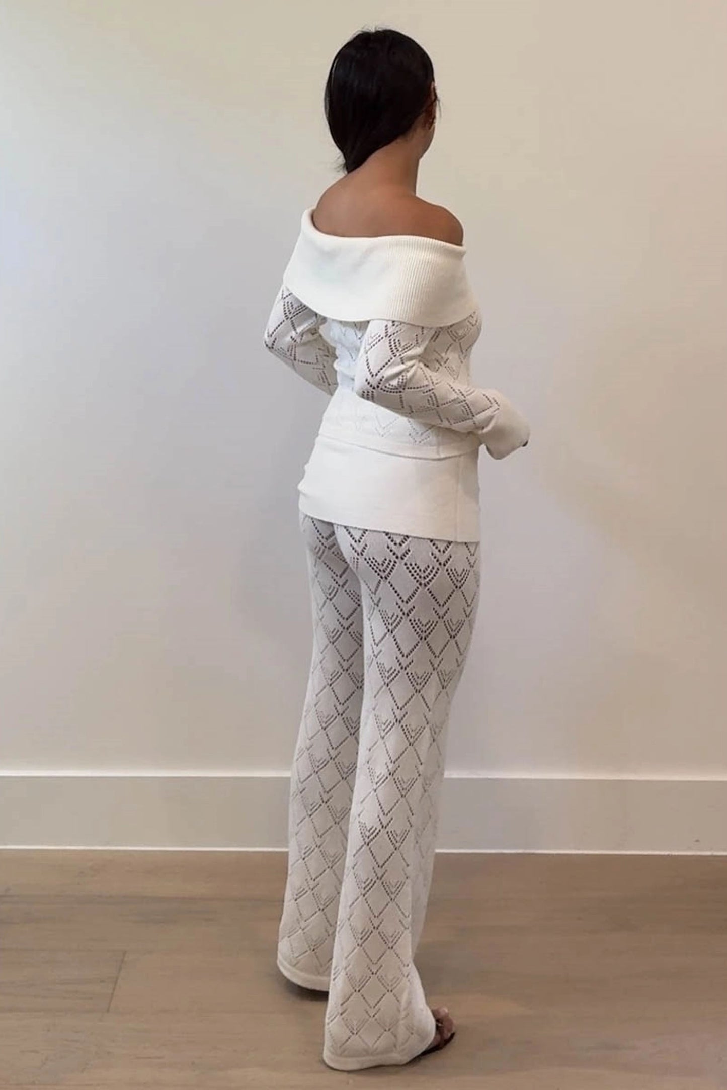 Off the Shoulder Knit Set