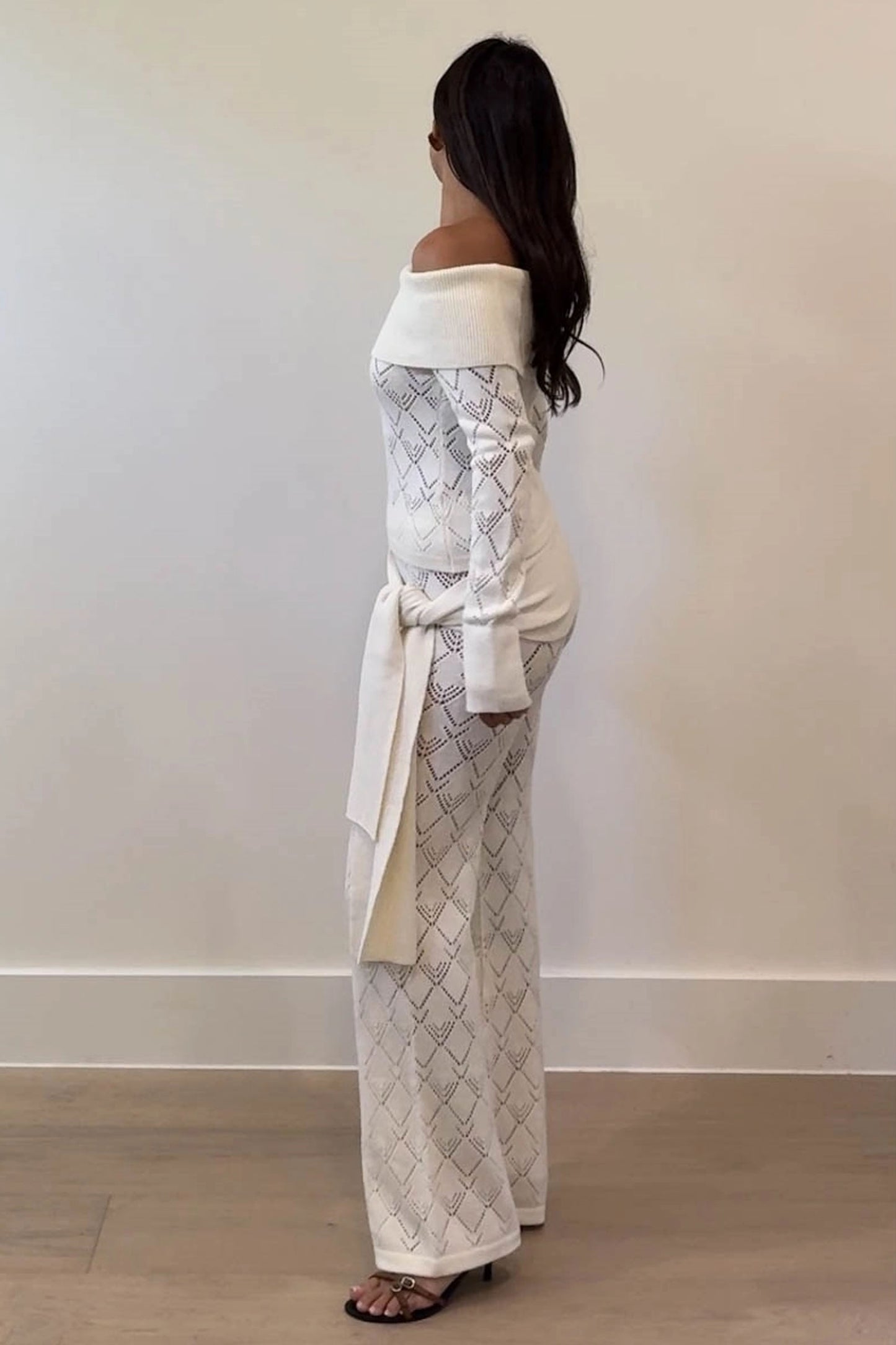 Off the Shoulder Knit Set