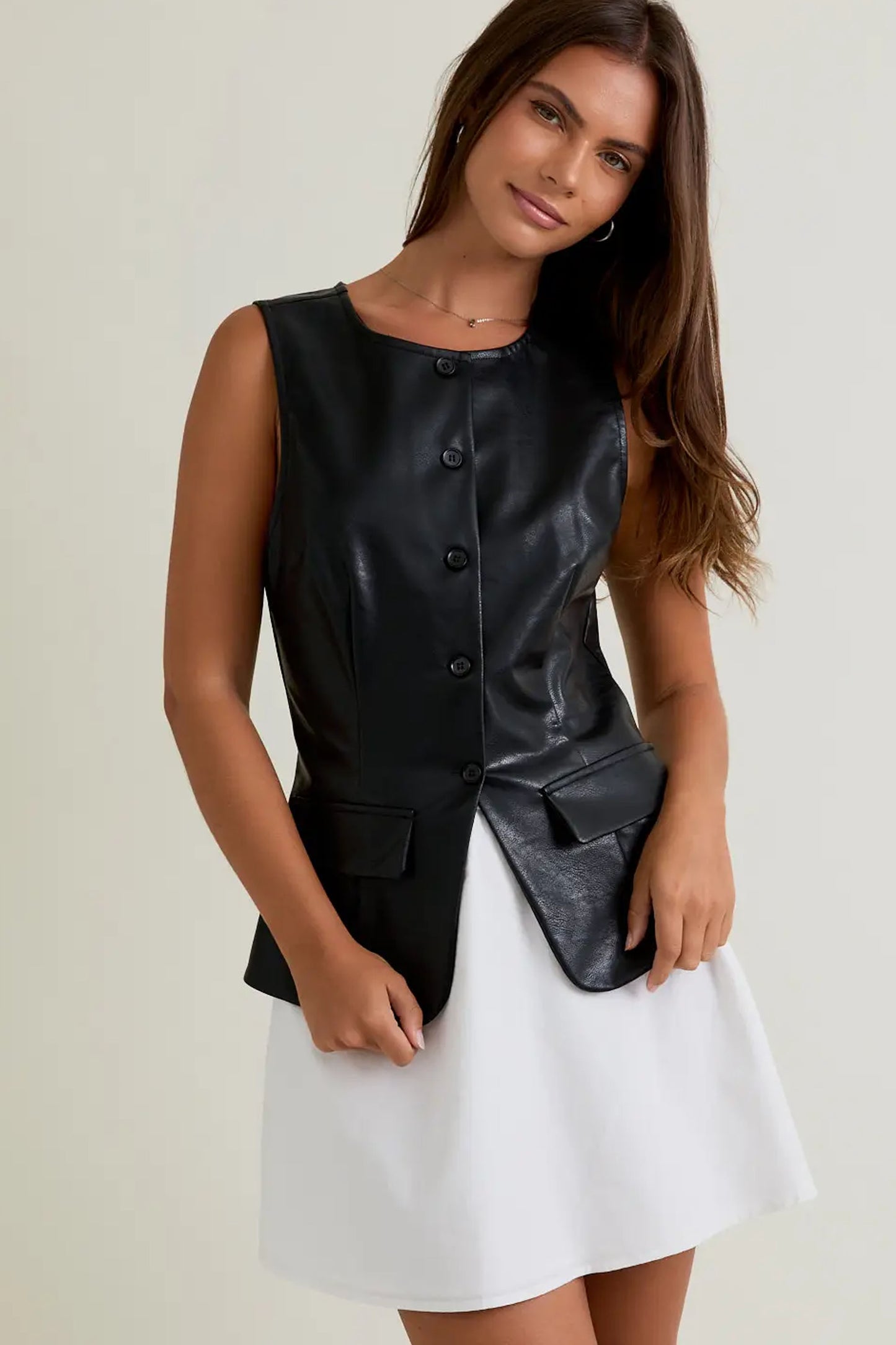 Kourt Contrast Skirt Mini Dress