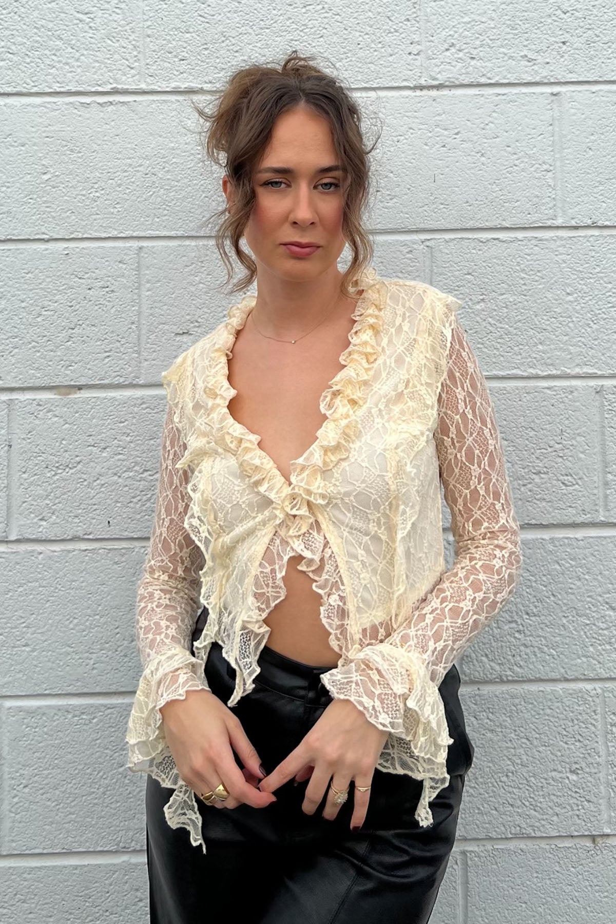 Ruffle Lace Top