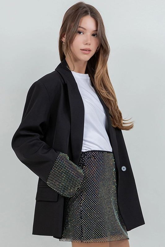 Layla Rhinestone Mini Skirt