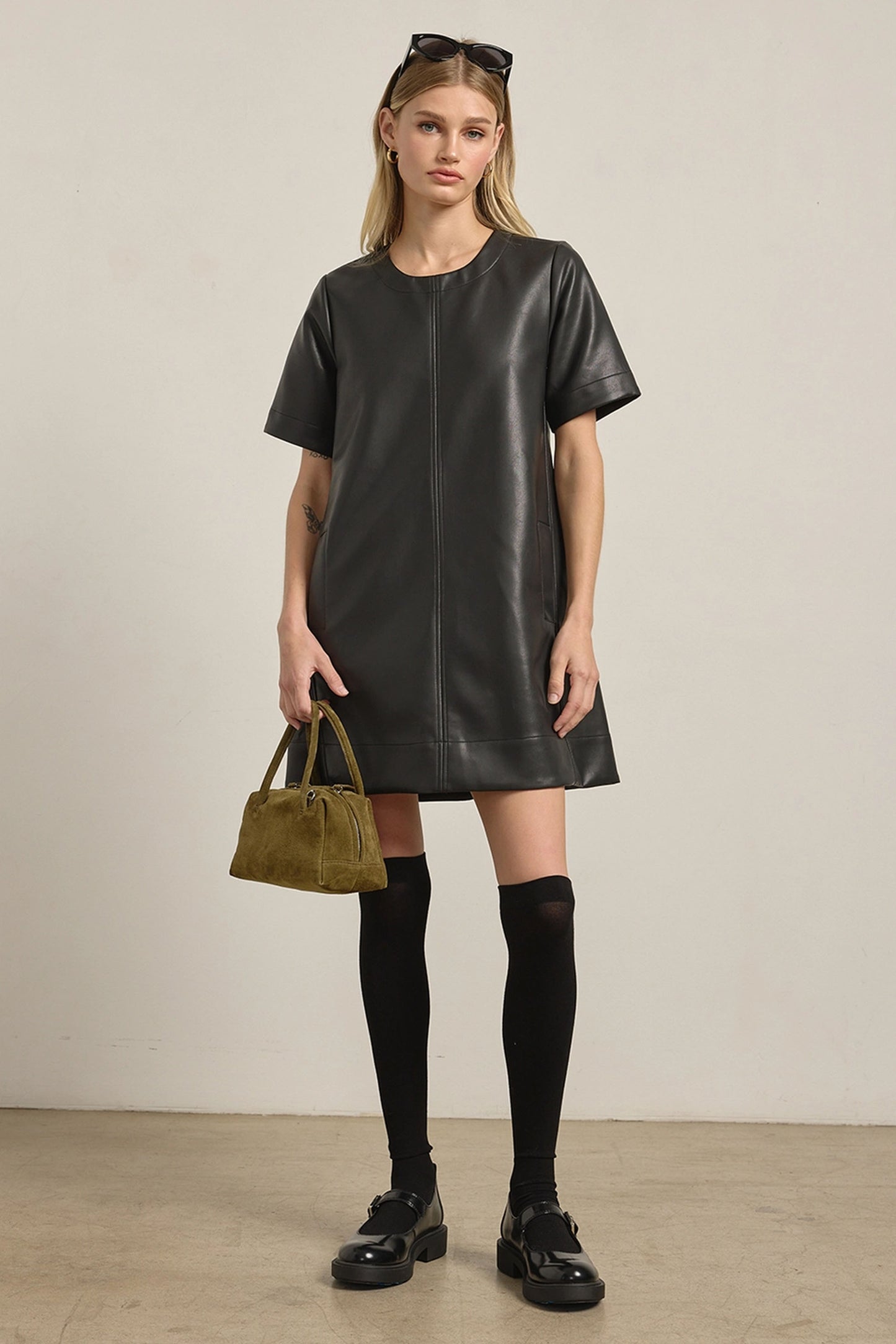 Maddox Faux Leather Dress