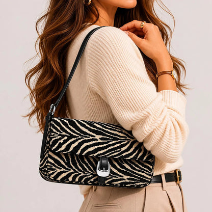 Gloria Zebra Shoulder Bag