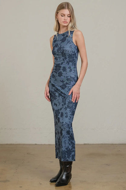 Midnight Bloom Mesh Dress