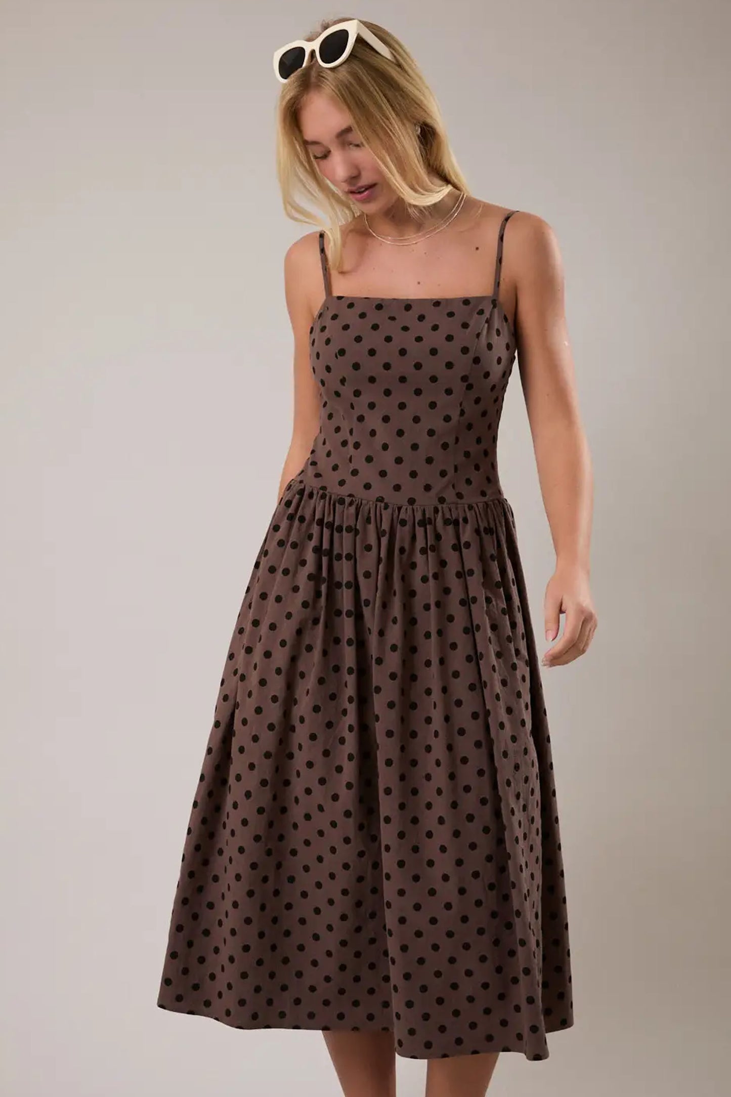 Mara Drop Waist Midi Dress