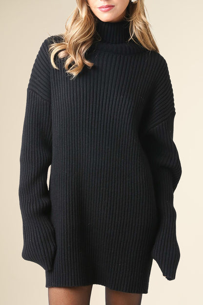 Summit Sweater Dress - Black