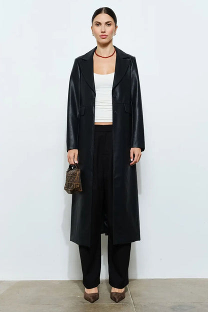 Daria Faux Leather Coat