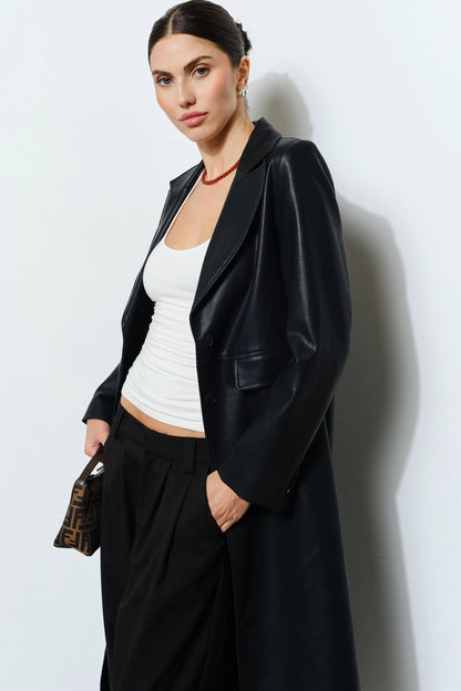 Daria Faux Leather Coat
