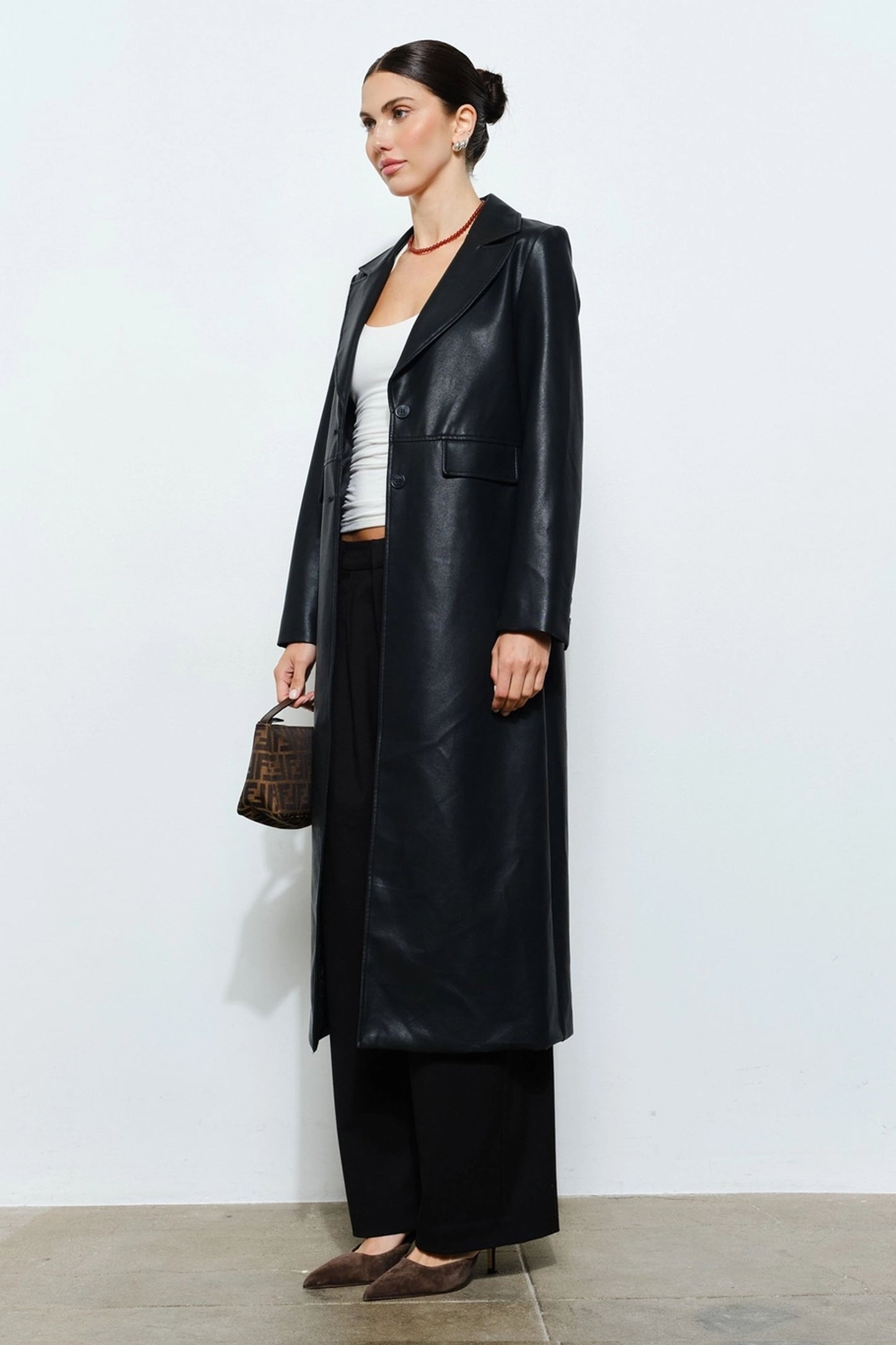 Daria Faux Leather Coat