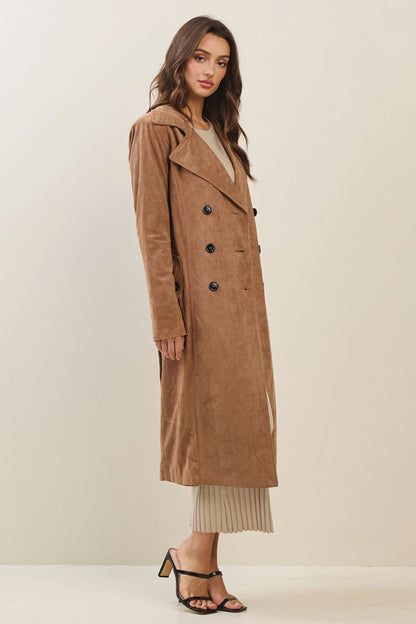 Vegan Suede Trench