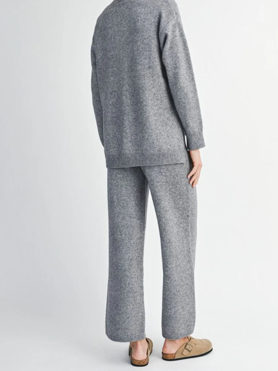 Darcey Knit Set - Charcoal
