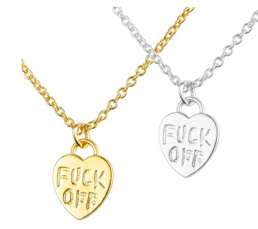 F**K OFF Heart Necklace