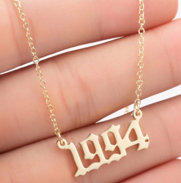 Old English Date Necklace